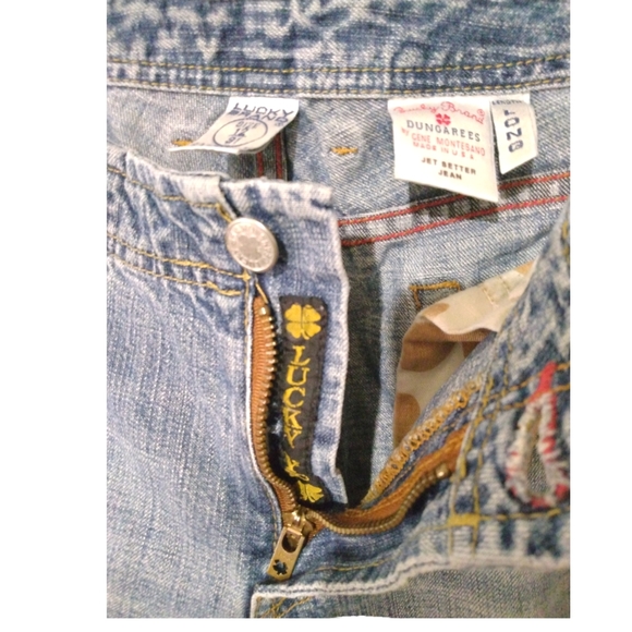 Vintage Lucky Brand Gene Montesano Jet Setter Flare Blue Jeans Size 12/ 31 Long - Picture 4 of 10